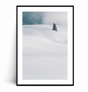 Plakat MINIMALISTYCZNY ZIMOWY PEJZAŻ no.2