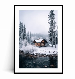 Plakat ZIMOWA CHATKA NAD RZEKĄ 