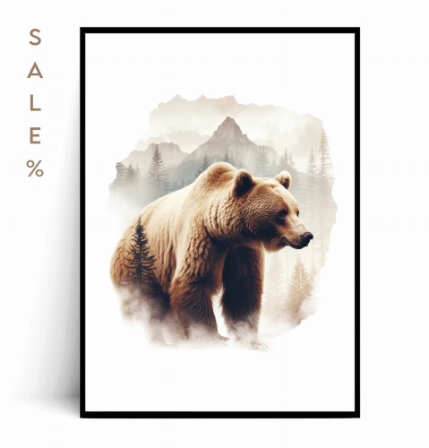 Plakat NIEDŹWIEDŹ WE MGLE - 50%