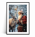 Plakat MIKOŁAJ Z JELENIEM no.1 VINTAGE