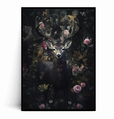 Plakat JELEŃ W KWIATACH DARK.jpg