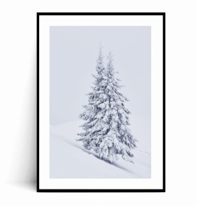 Plakat MINIMALISTYCZNA ZIMOWA CHOINKA 