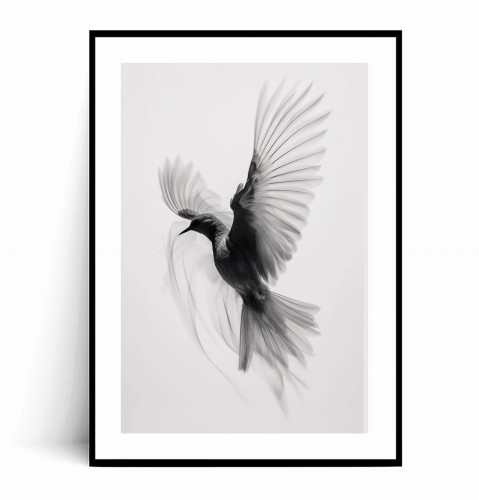 Plakat MINIMALISTYCZNY PTAK czarno biały no.1 z marginesem.jpg