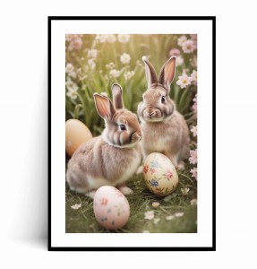Plakat WIELKANOCNE KRÓLICZKI I PISANKI no.3