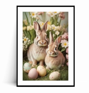 Plakat WIELKANOCNE KRÓLICZKI I PISANKI no.4