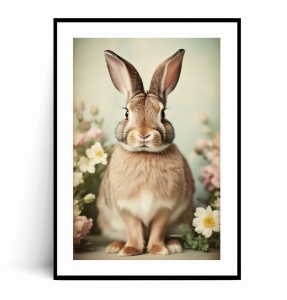 Plakat WIELKANOCNY KRÓLIK VINTAGE 