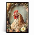 Plakat WIELKANOCNY PORTRET Z KURĄ no.3 Vintage.jpg
