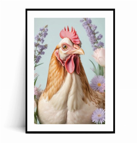 Plakat WIOSENNA KURA W KWIATACH z marginesem.jpg