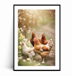 Plakat WIOSENNE KURY W OGRODZIE no.4