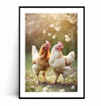 Plakat WIOSENNE KURY W OGRODZIE 