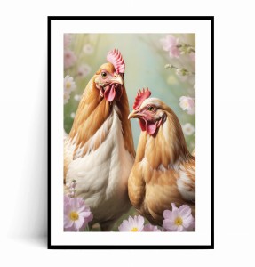 Plakat WIOSENNY PORTRET Z KURAMI 