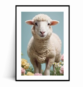 Plakat OWCA W KWIATACH 