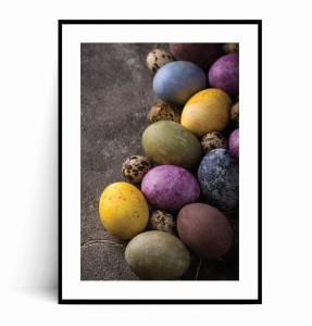 Plakat NATURALNE KOLOROWE PISANKI WIELKANOCNE