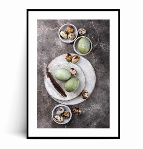 Plakat NATURALNE ZIELONE PISANKI WIELKANOCNE no.1
