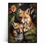 Plakat PORTRET LISY W PAPROCIACH no.1