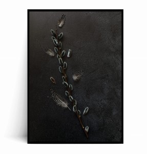 Plakat WIELKANOCNE BAZIE no.2 czarny 