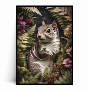 Plakat WIEWIÓRKA W PAPROCIACH no.3 portret vintage