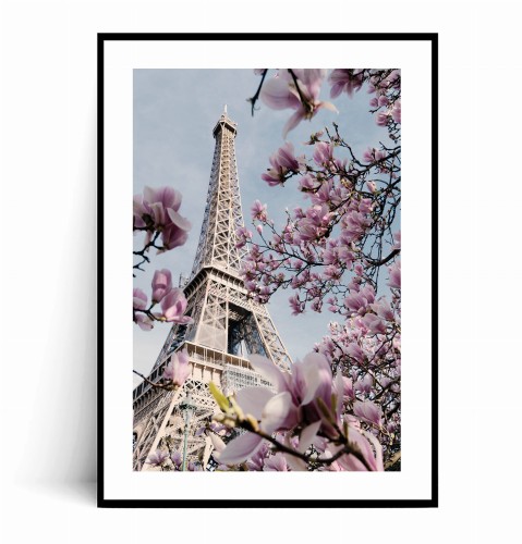 Plakat WIOSENNA WIEŻA EIFFLA no.4 Paryż z marginesem.jpg