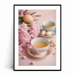 Plakat PASTELOWA WIOSENNA FILIŻANKA Z HERBATĄ no.2
