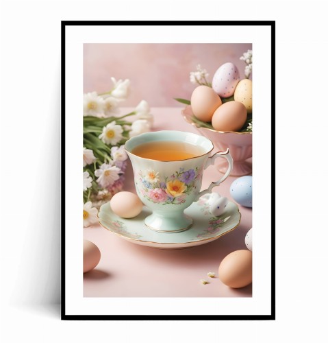 Plakat PASTELOWA WIOSENNA FILIŻANKA Z HERBATĄ z marginesem.jpg