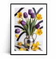 Plakat FIOLETOWE I ŻÓŁTE TULIPANY W WAZONIE z marginesem.jpg