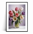 Plakat TULIPANY W WAZONIE fioletowy z marginesem.jpg