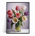 Plakat TULIPANY W WAZONIE fioletowy.jpg
