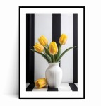 Plakat ŻÓŁTE TULIPANY W WAZONIE no.2