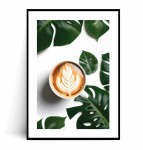 Plakat KAWA I LIŚCIE MONSTERY no.2