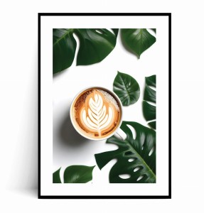 Plakat KAWA I LIŚCIE MONSTERY no.2