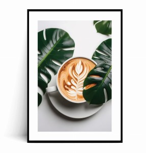 Plakat KAWA I LIŚCIE MONSTERY no.1