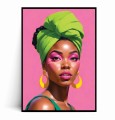 Plakat KOLOROWY PORTRET KOBIETY W CHUŚCIE.jpg