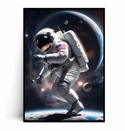 Plakat ASTRONAUTA I PLANETY kosmos