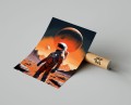 Plakat ASTRONAUTA NA POMARAŃCZOWEJ PLANECIE ILUSTROWANY T.jpg