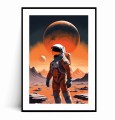 Plakat ASTRONAUTA NA POMARAŃCZOWEJ PLANECIE ILUSTROWANY z marginesem.jpg