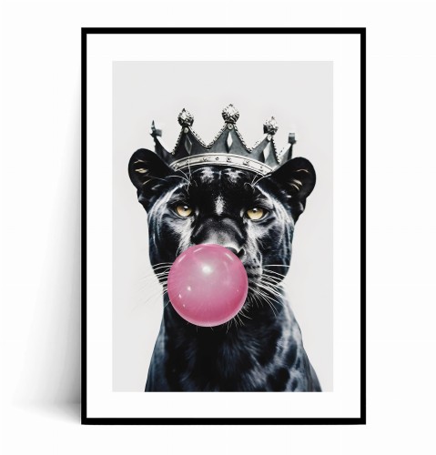 Plakat CZARNA PANTERA W KORONIE Bubble Gum z marginesem.jpg