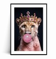 Plakat RÓŻOWA PUMA W KORONIE Bubble Gum z marginesem.jpg