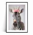 Plakat ZEBRA W KORONIE I KWIATACH no.3 z marginesem.jpg