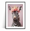 Plakat ZEBRA W KORONIE I KWIATACH z marginesem.jpg