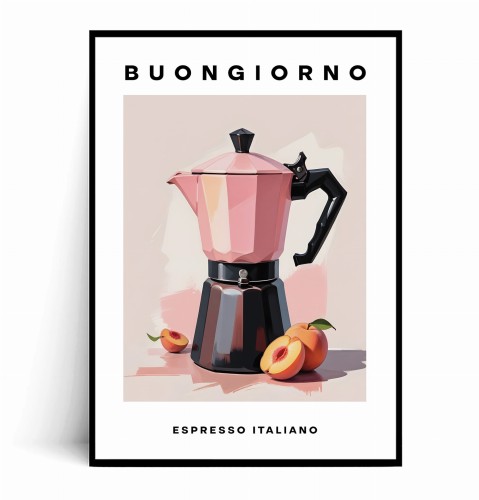 Plakat KAWIARKA BUONGIORNO ESPRESSO ITALIANO Peach.jpg