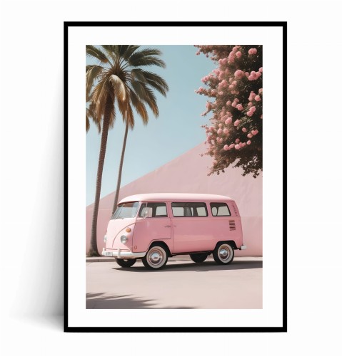 Plakat RÓŻOWY BUS CALIFORNIA VAN z marginesem.jpg