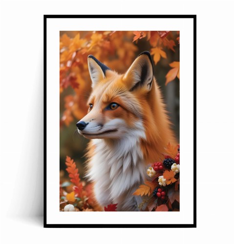 Plakat JESIENNY PORTRET Z LISEM I JEŻYNY z marginesem.jpg