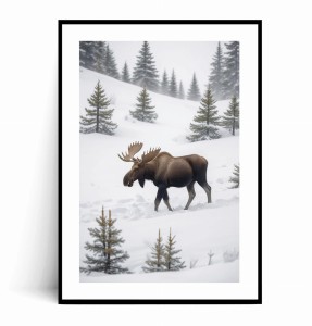 Plakat ZIMOWY ŁOŚ