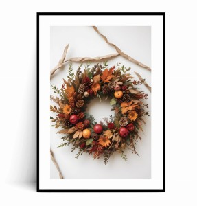Plakat JESIENNY WIANEK Z SUSZONYCH KWIATÓW no.1