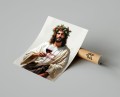 Plakat JEZUS Z WINEM Merry Christmas T.jpg