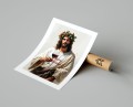 Plakat JEZUS Z WINEM Merry Christmas z marginesem T.jpg