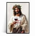 Plakat JEZUS Z WINEM Merry Christmas.jpg