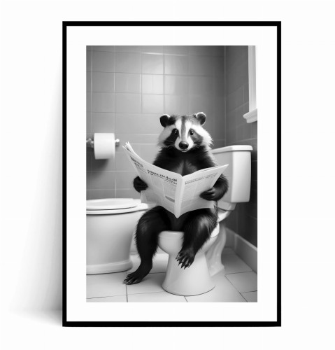 Plakat SKUNKS W TOALECIE czarno biały z marginesem.jpg