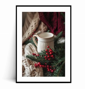 Plakat ZIMOWY KUBEK Z MLEKIEM 