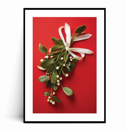 Plakat ŚWIĄTECZNA JEMIOŁA Z BIAŁĄ KOKARDKĄ z marginesem.jpg